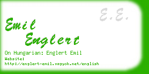 emil englert business card